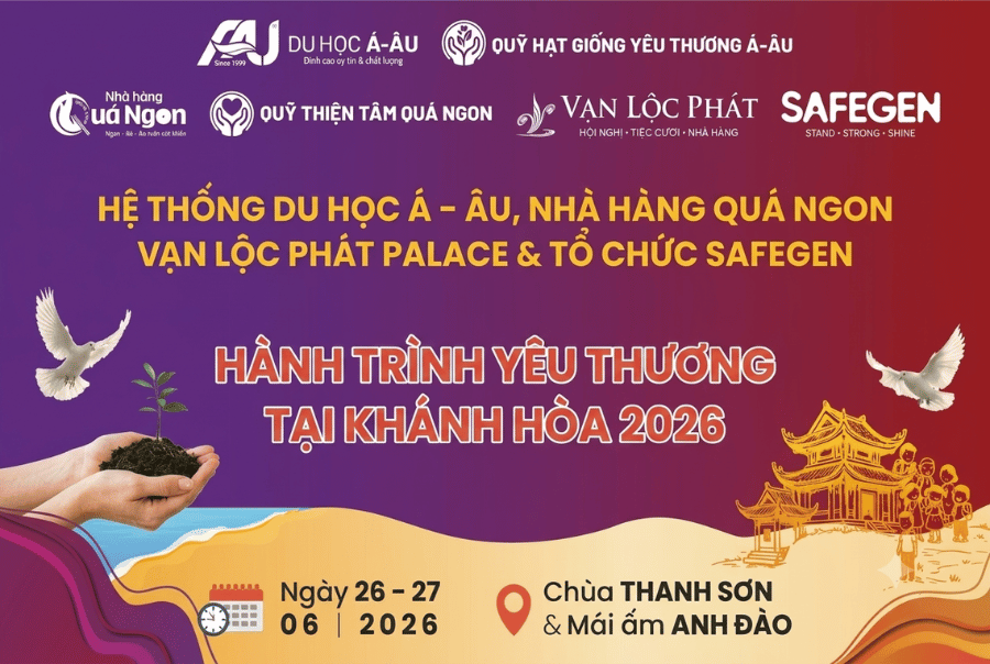 QUỸ HẠT GIỐNG YÊU THƯƠNG Á - ÂU ĐỒNG HÀNH CÙNG QUỸ THIỆN TÂM NHÀ HÀNG QUÁ NGON VÀ TỔ CHỨC SAFEGEN TRONG CHUỖI HOẠT ĐỘNG THIỆN NGUYỆN