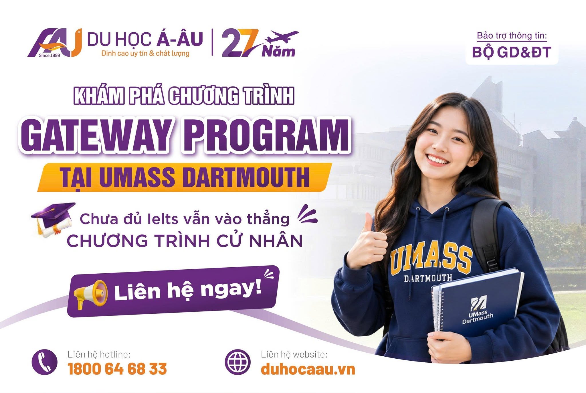 CHƯA ĐỦ IELTS VÀO THẲNG UMASS DARTMOUTH? VẪN CÓ THỂ BẮT ĐẦU LỘ TRÌNH CỬ NHÂN VỚI GATEWAY PROGRAM