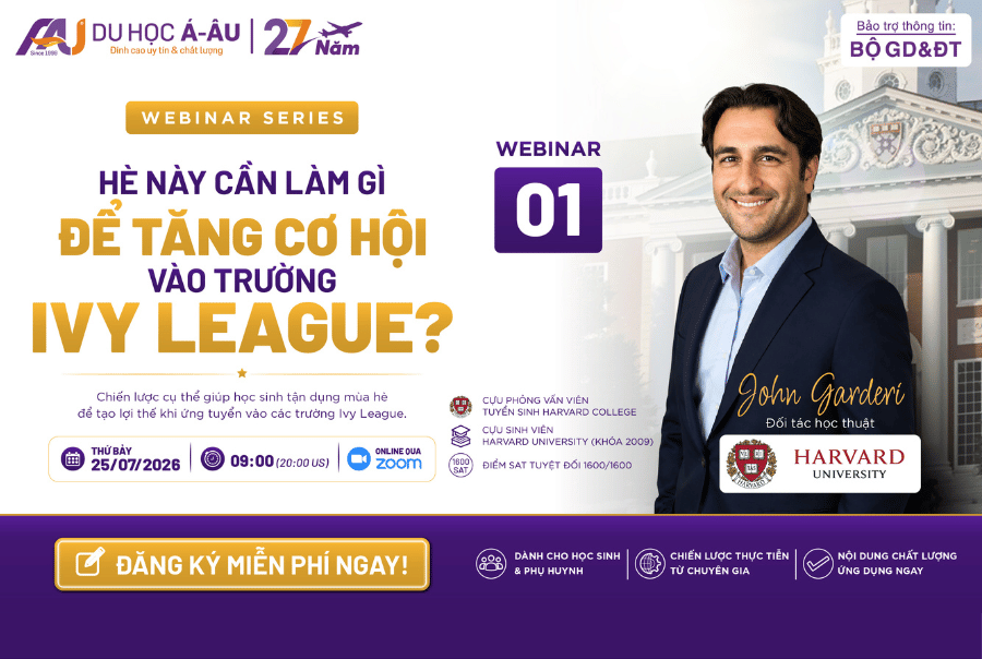 HÈ NÀY HỌC SINH CẦN LÀM GÌ ĐỂ TĂNG CƠ HỘI VÀO IVY LEAGUE VÀ TOP 20 MỸ?