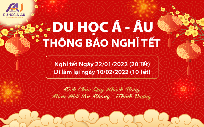 THÔNG BÁO LỊCH NGHỈ TẾT ÂM LỊCH - NHÂM DẦN 2022 