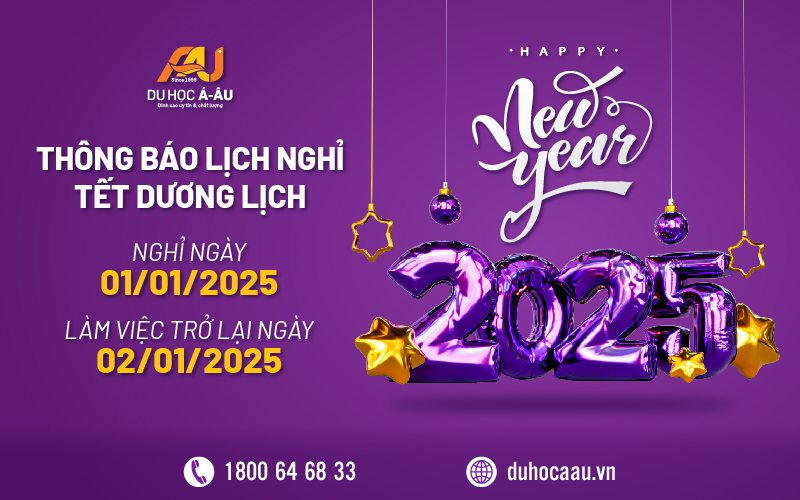 THÔNG BÁO LỊCH NGHỈ TẾT DƯƠNG LỊCH 2025