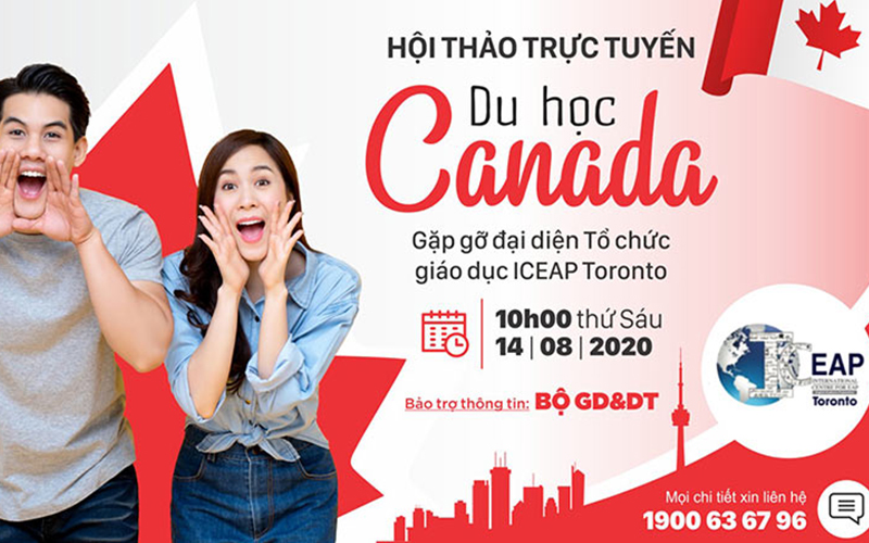 HỘI THẢO TRỰC TUYẾN DU HỌC CANADA: GẶP GỠ ĐẠI DIỆN TỔ CHỨC GIÁO DỤC ICEAP TORONTO -VISA DỄ DÀNG SẴN SÀNG CẤT CÁNH