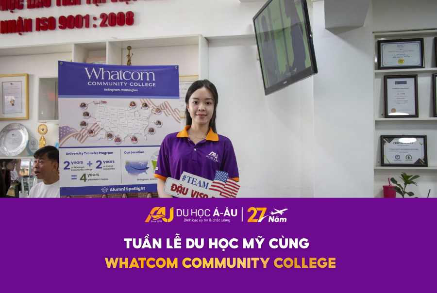 TUẦN LỄ DU HỌC MỸ 2026 – CHÀO ĐÓN WHATCOM COMMUNITY COLLEGE!