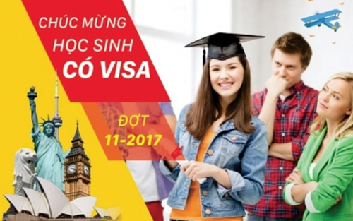 Chúc mừng các bạn học sinh đậu Visa Du học các nước đợt tháng 11/2017