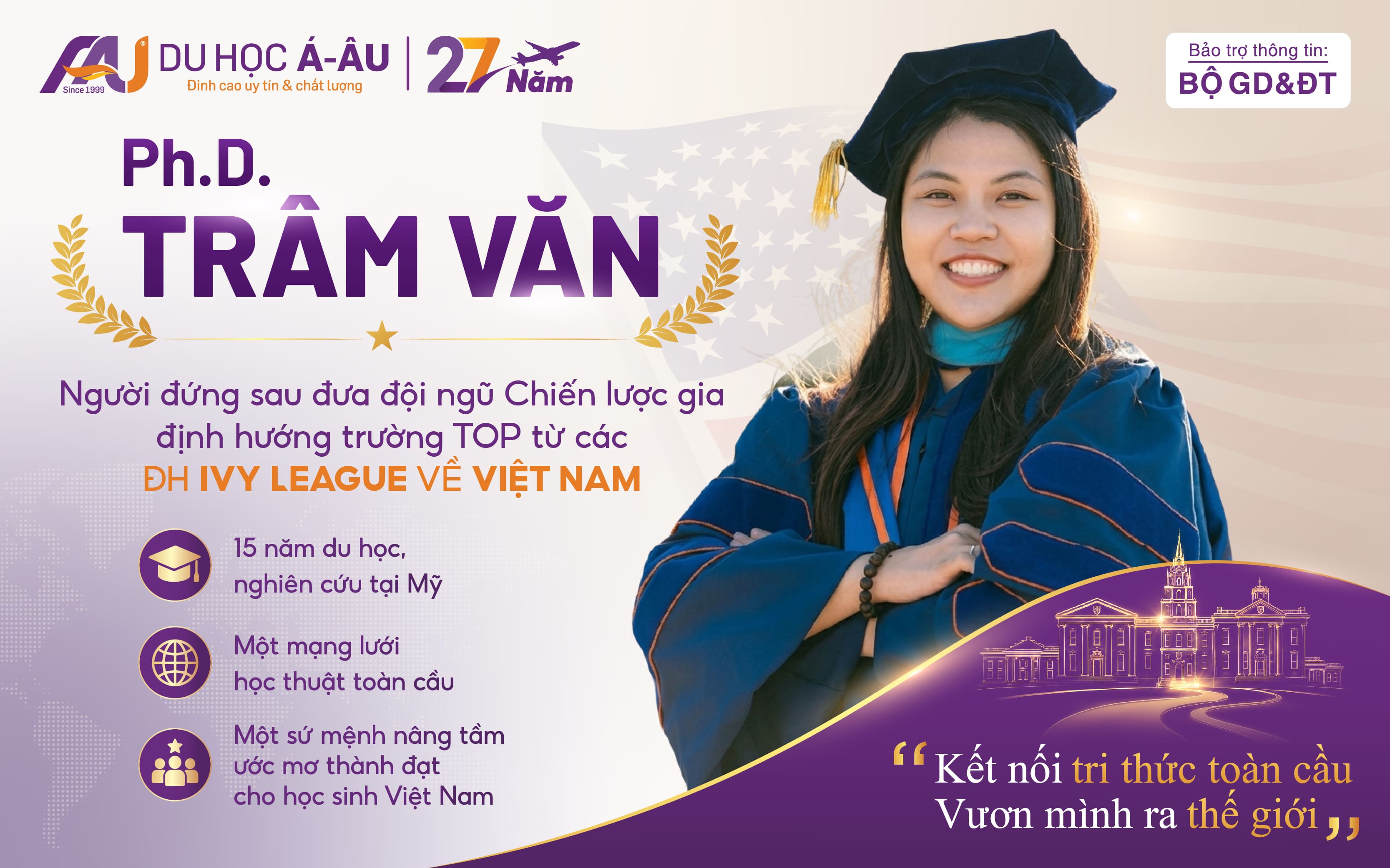 Ph.D. Trâm Văn – Cố vấn học thuật định hướng hồ sơ Đại học Top đầu cùng Du học Á - Âu
