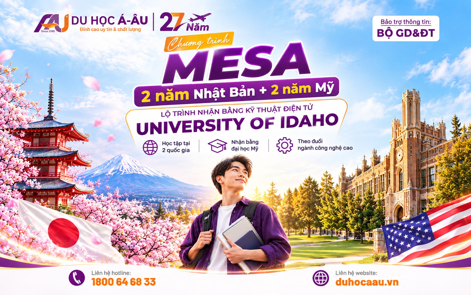 2 NĂM NHẬT BẢN + 2 NĂM MỸ: LỘ TRÌNH NHẬN BẰNG KỸ THUẬT ĐIỆN TỪ UNIVERSITY OF IDAHO