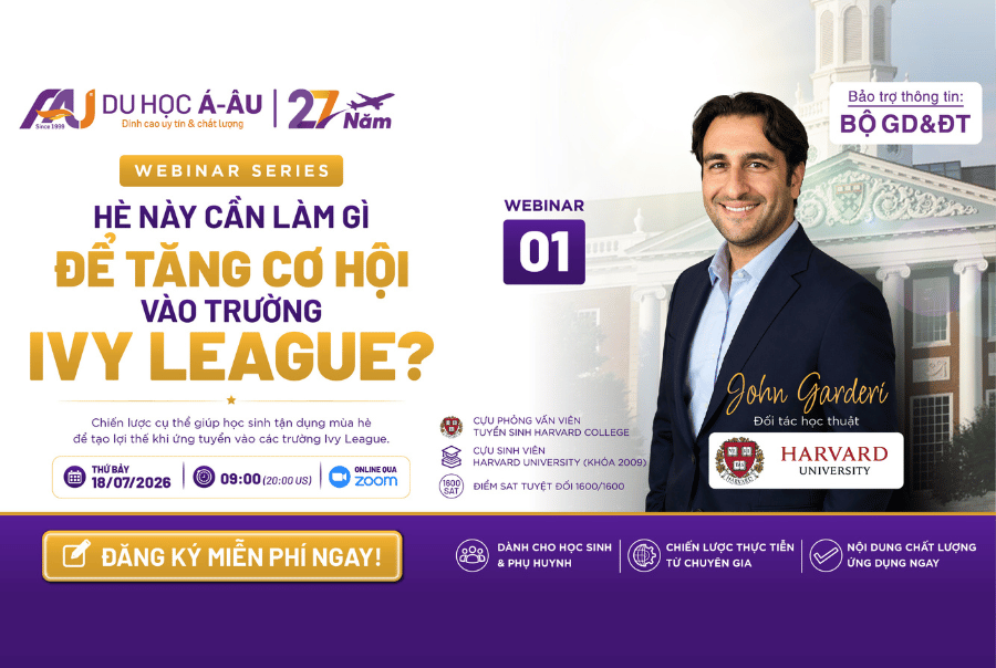 HÈ NÀY HỌC SINH CẦN LÀM GÌ ĐỂ TĂNG CƠ HỘI VÀO IVY LEAGUE VÀ TOP 20 MỸ?