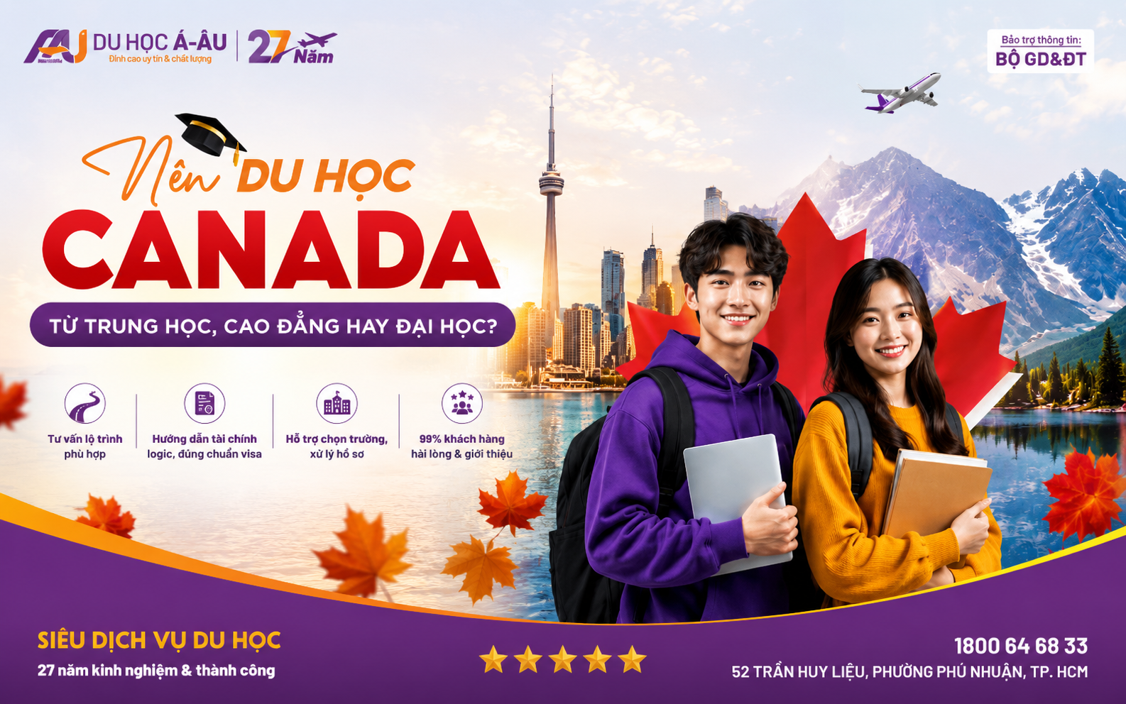 Nên du học Canada từ trung học, cao đẳng hay đại học? So sánh chi tiết 2026